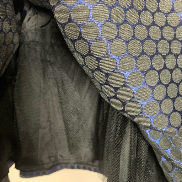 Bonnie Jean black with blue metallic all over dot dress. Size 6 - Picture 5 of 7